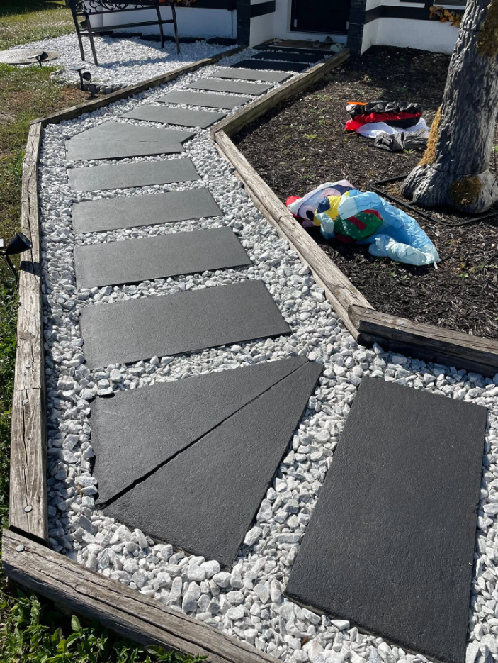 Stone walkway project